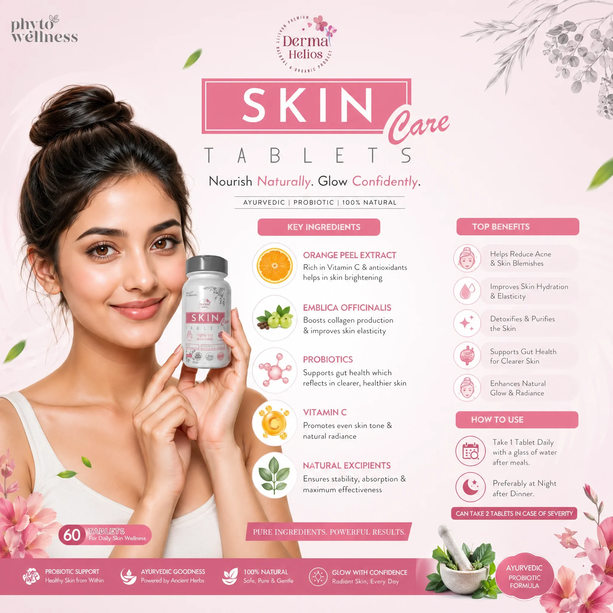 Probiotic Skin Diseases Care 60 Tablets (HS00628)